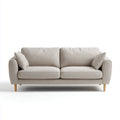 Divano 2 posti beige rettangolare in poliestere 170 x 85 x 85 cm