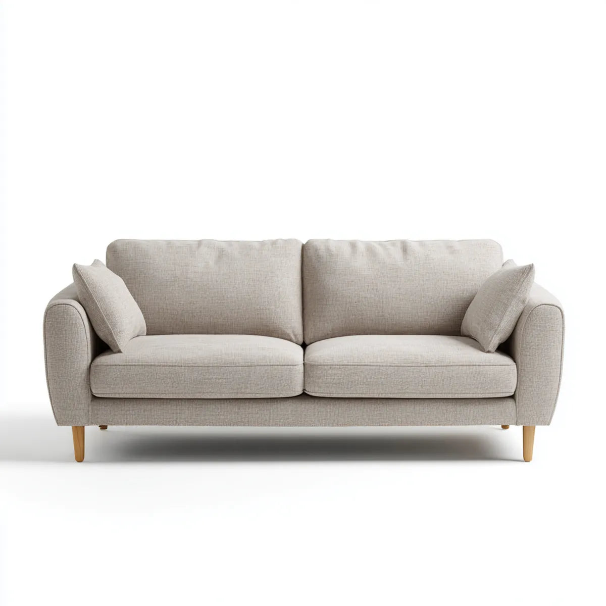 Divano 2 posti beige rettangolare in poliestere 170 x 85 x 85 cm