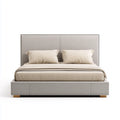 Letto matrimoniale imbottito grigio 160 x 200 cm in poliestere rettangolare